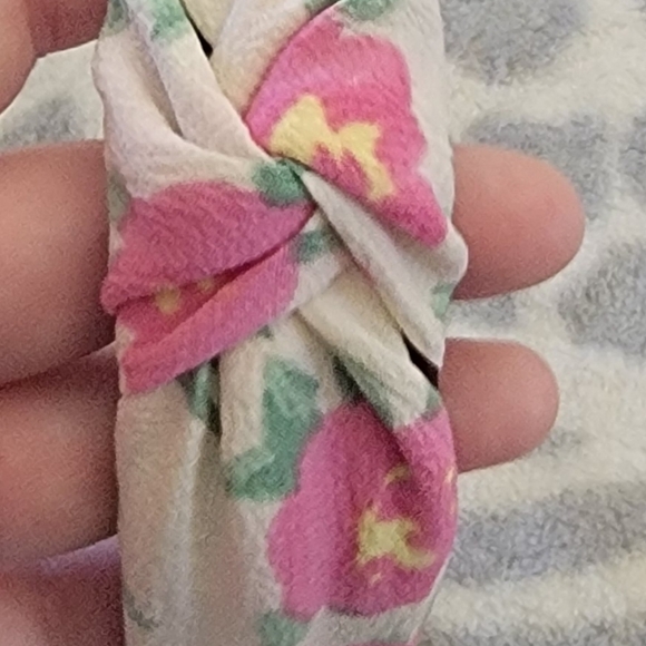 Floral print top knot head band new - Picture 2 of 2